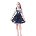 Damen nan traditionelles Dirndlkleid für Mädchen mit Schnürkorsett Puffärmeln und Spitzenschürze