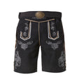 Herren nan kurze Trachtenlederhose mit filigranen Stickereien und Zierschnalle
