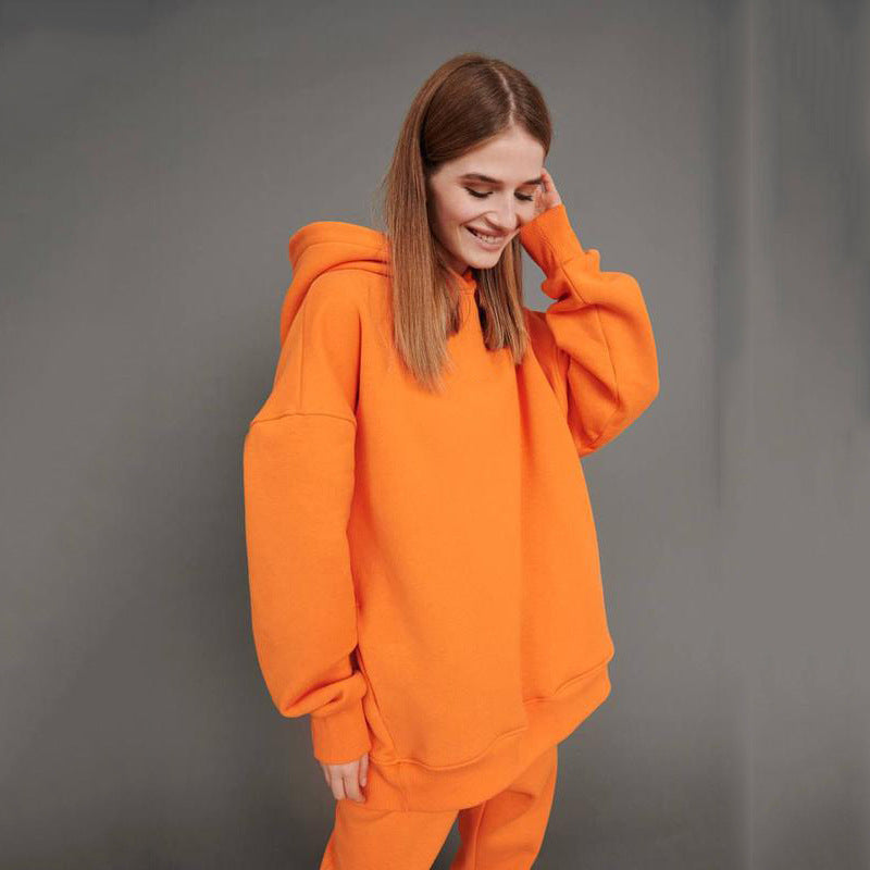 Damen nan oversized Kapuzen-Loungewear-Set mit extragroßer Kapuze und taillierter Jogginghose