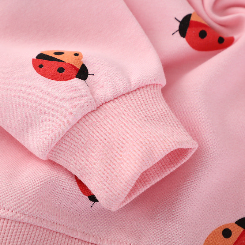 Mädchen Sweatshirt mit fröhlichem Marienkäfer-Motiv