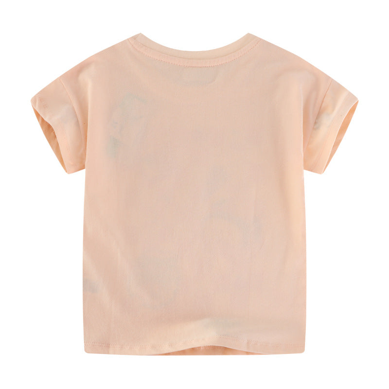 Mädchen T-Shirt mit fröhlichem Speisenmotiv