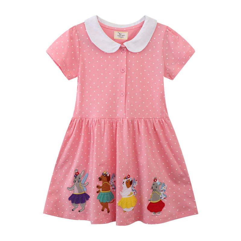 Mädchen Kleid mit süßem Tiermotiv