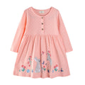 Mädchen Kleid mit niedlichem Hasenmotiv