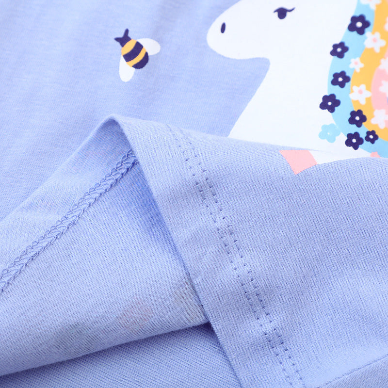 Mädchen T-Shirt mit verspieltem Einhorn-Design