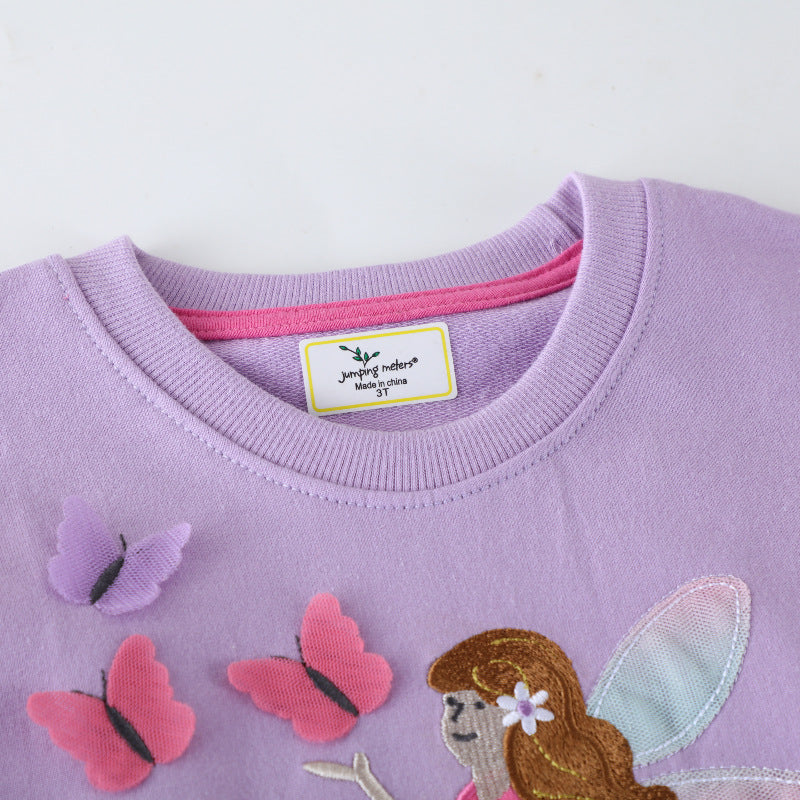 Mädchen Sweatshirt mit verzaubertem Feen- und Schmetterlingsdesign
