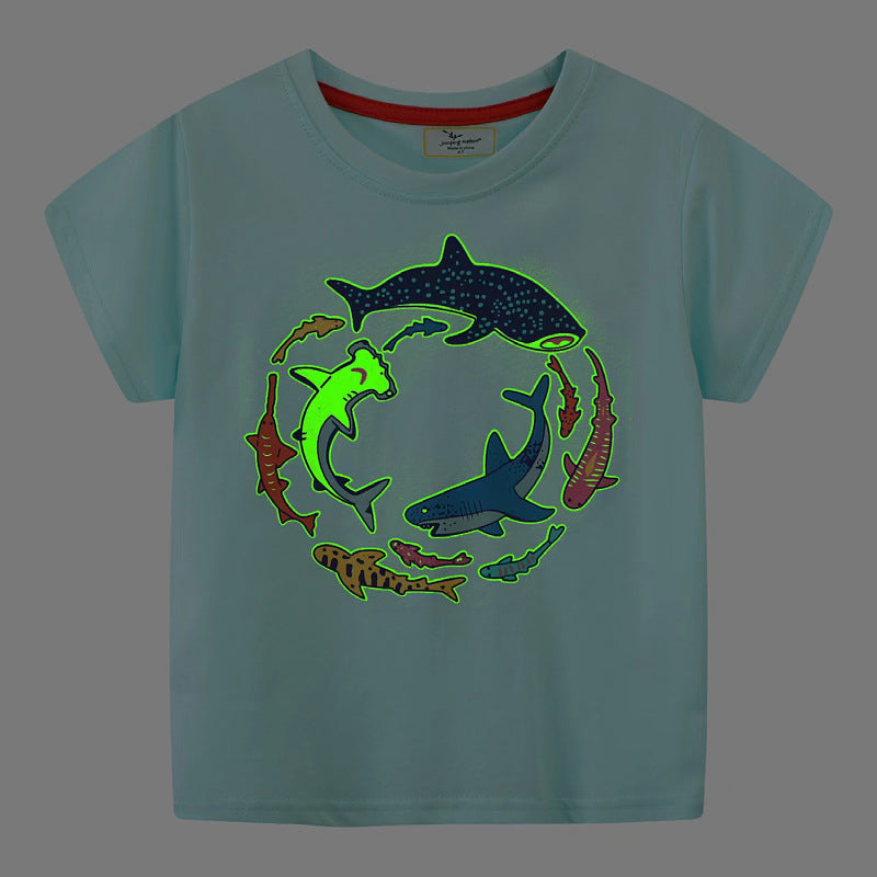 Kinder T-Shirt mit maritimen Haifischmotiven
