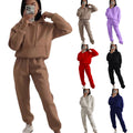 Damen nan kuscheliger Oversize-Kapuzenpullover und Highwaist-Jogginghose Set