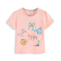 Mädchen T-Shirt mit buntem Pferdedruck