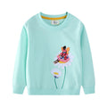 Mädchen Sweatshirt mit buntem Blumen- und Feenmotiv