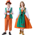 Damen nan folkloristisches Kinderdirndl mit geschnürtem Mieder und bestickter Schürze