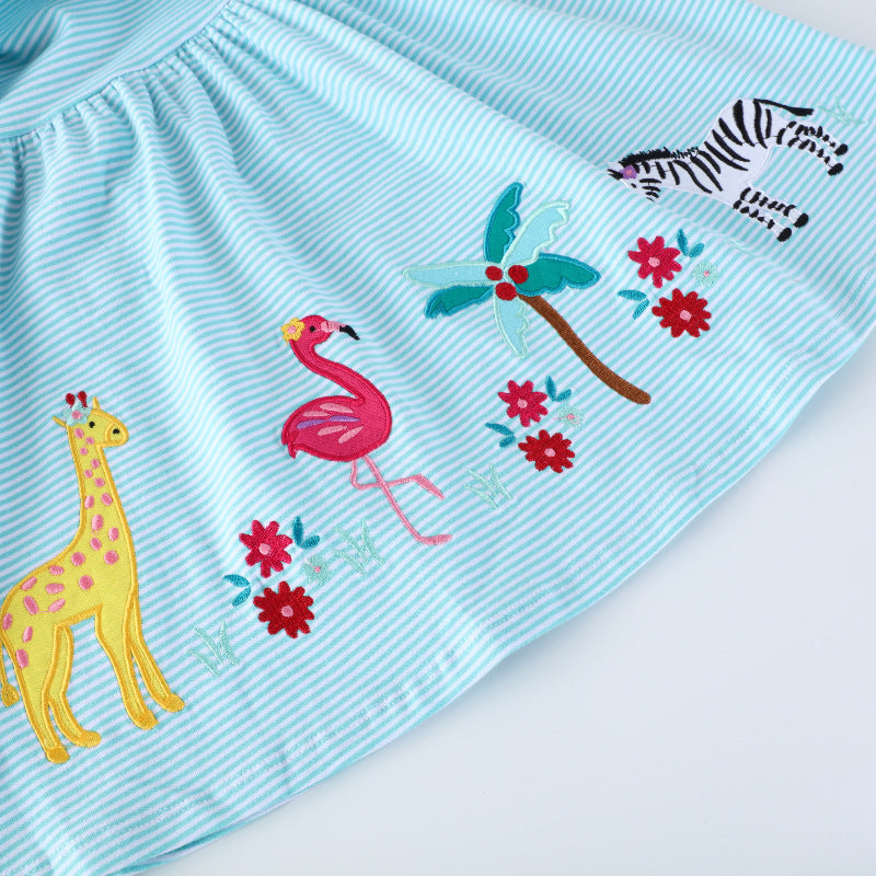 Mädchen Freizeitkleid mit tierischem Motiv
