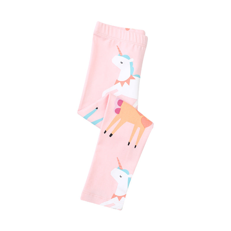 Mädchen Leggings mit bunten Einhorn-Designs