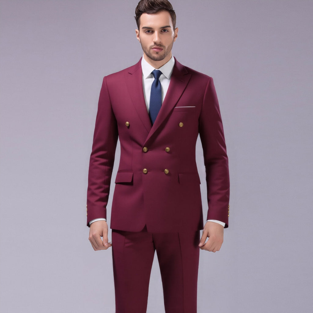 Herren nan doppelreihiges Abend-Sakko mit Zierknöpfen, schmaler Silhouette und eleganter Verarbeitung