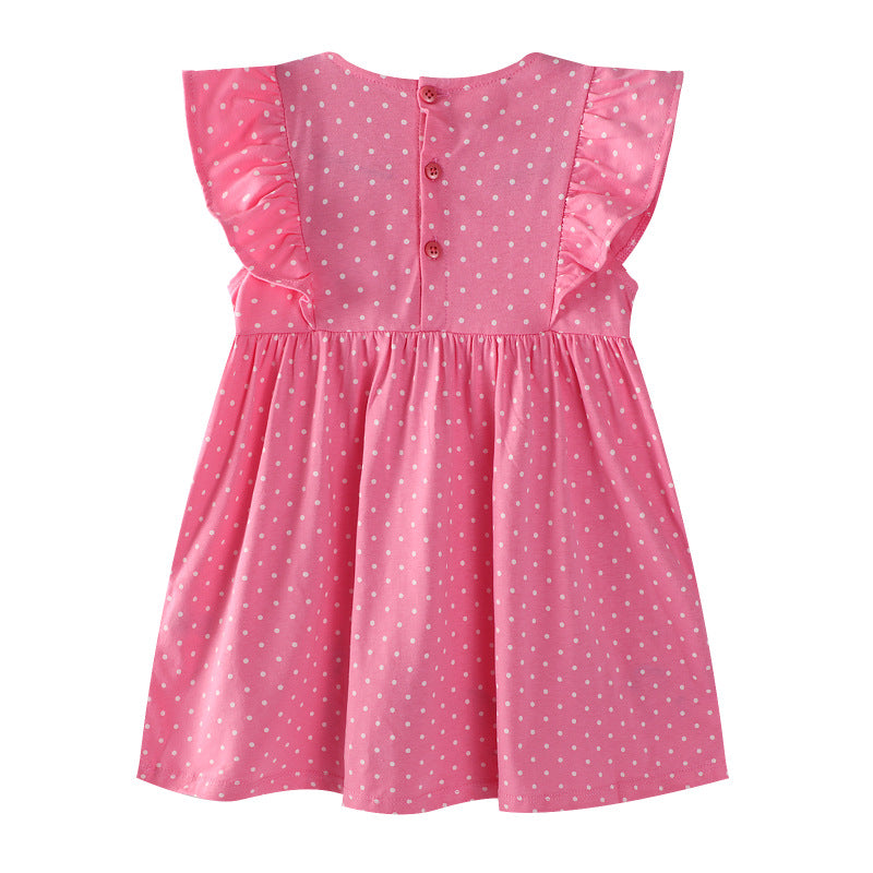 Mädchen Freizeitkleid mit zauberhaften Katzenmotiven