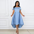 Damen Cocktailkleid mit schickem Off-Shoulder Design und asymmetrischem Saum Selmira