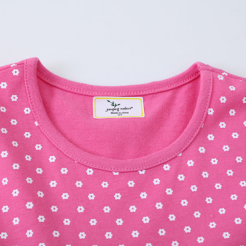 Mädchen Baumwollkleid mit niedlichem Giraffenmuster