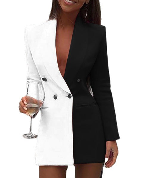 Damen Blazer-Kleid im modernen Zwei-Ton-Stil Selmira