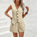 Damen ärmelloser Blazer mit Shorts Selmira