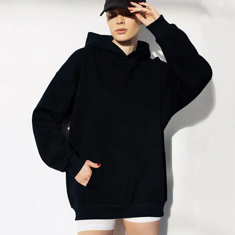 Damen nan oversized Kapuzenpullover mit Kängurutasche und dropped-shoulder Schnitt