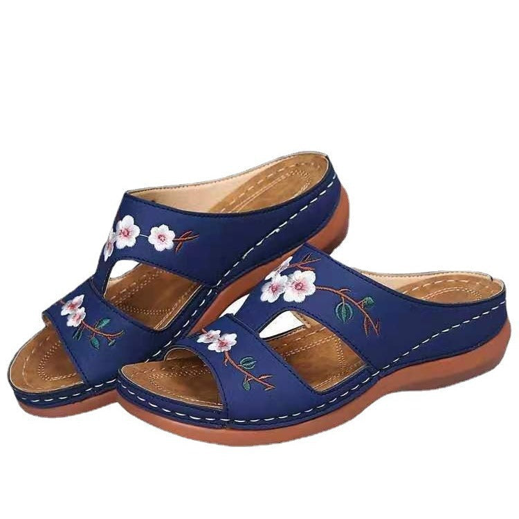 Damen Komfortable Sling Sandalen mit floralem Design Selmira
