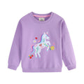 Mädchen Sweatshirt mit buntem Einhorn-Design