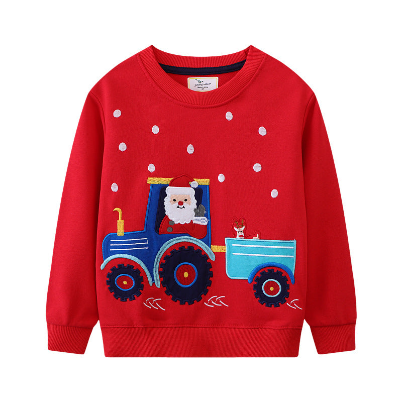 Kinder Sweatshirt mit fröhlichem Traktor-Motiv