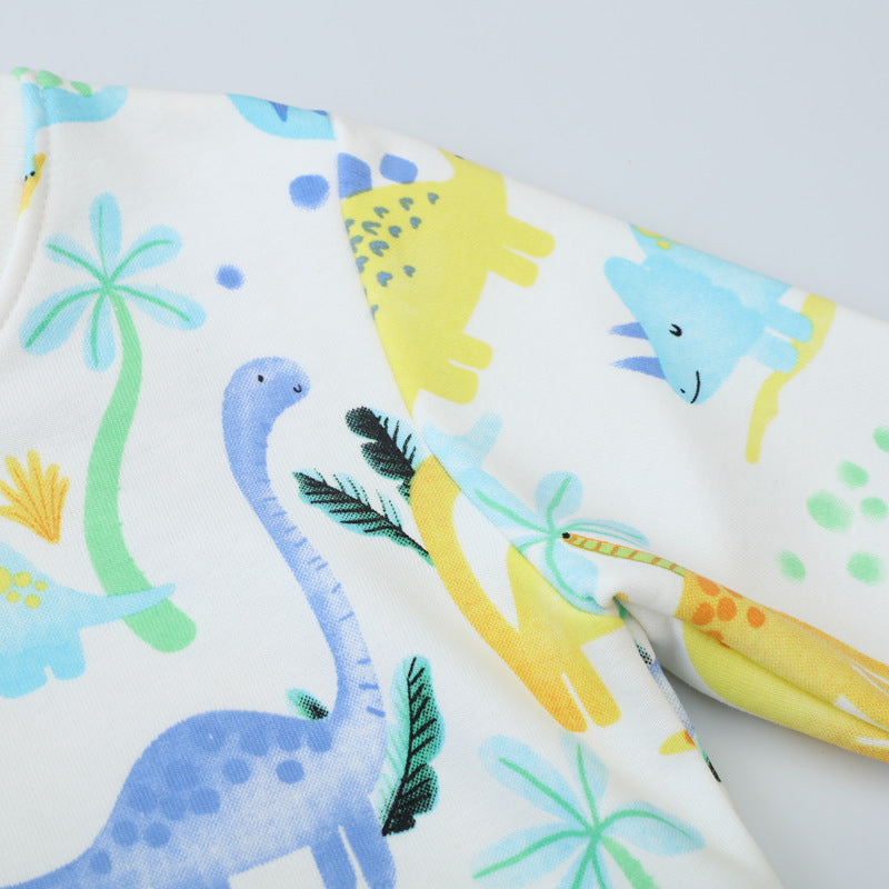 Kinder Sweatshirt mit buntem Dinosaurierdruck