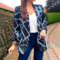 Damen Blazer mit modernem geometrischen Muster und lässiger Passform Selmira