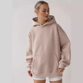 Damen nan oversized Kapuzenpullover mit Kängurutasche und dropped-shoulder Schnitt