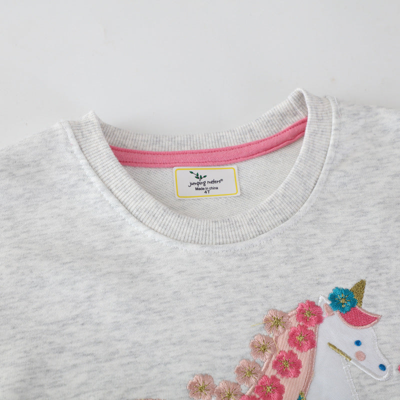 Mädchen Sweatshirt mit zauberhaftem Einhornmotiv