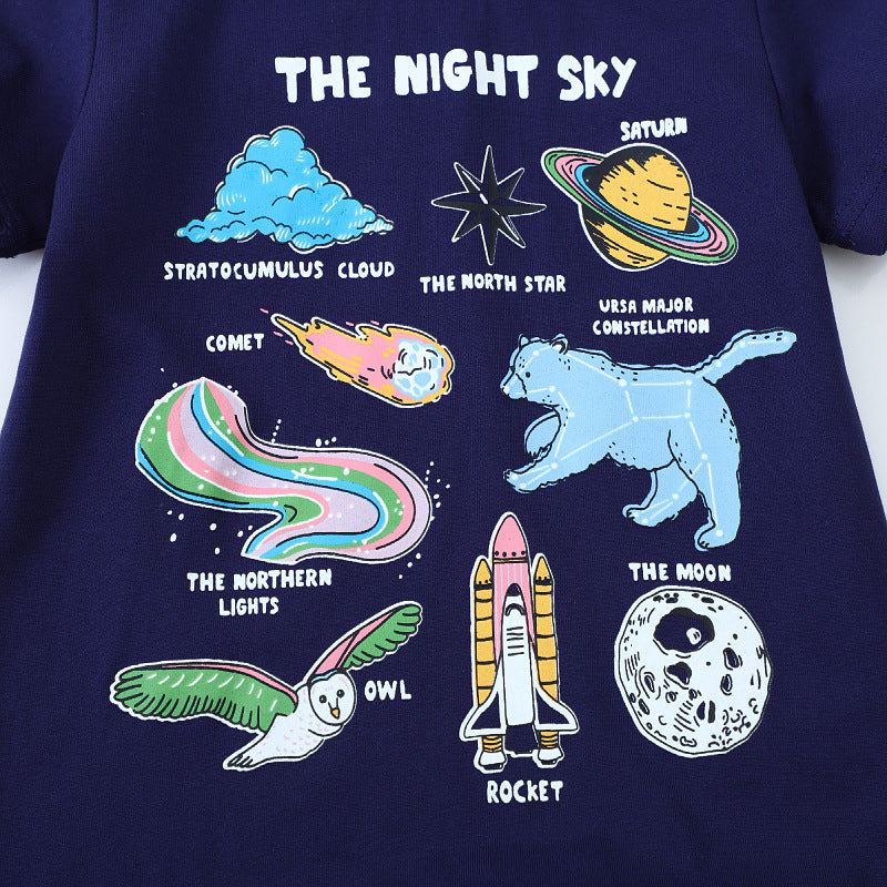 Jungen T-Shirt mit kreativem Weltraummotiv