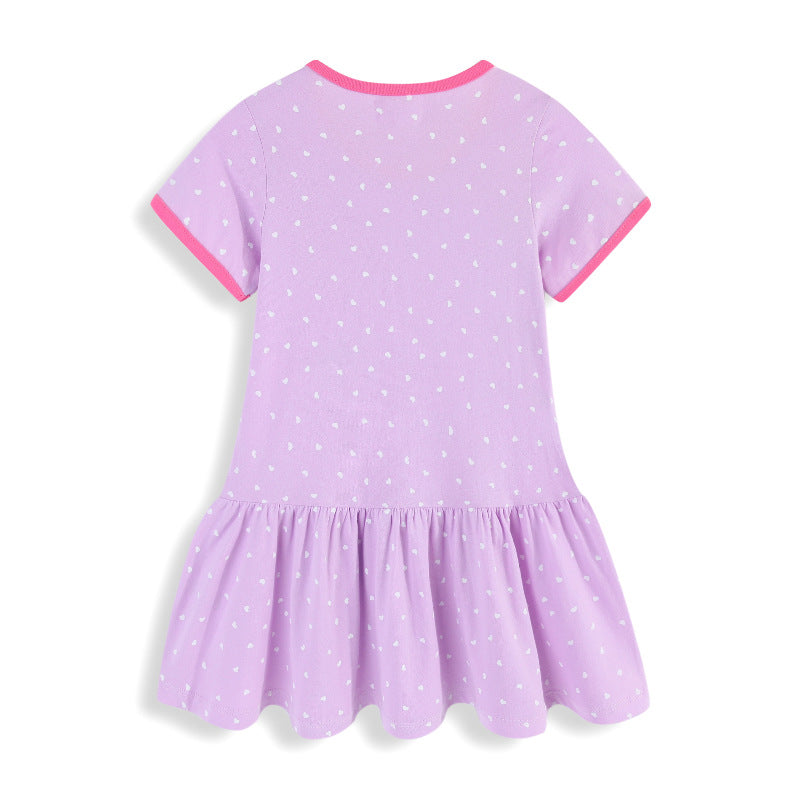 Mädchen Freizeitkleid mit zauberhaften Einhorn- und Feenapplikationen
