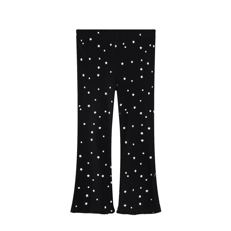 Mädchen Flared Leggings mit funkelndem Sternenmotiv