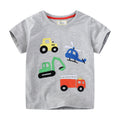 Jungen T-Shirt mit buntem Baumaschinen-Motiv
