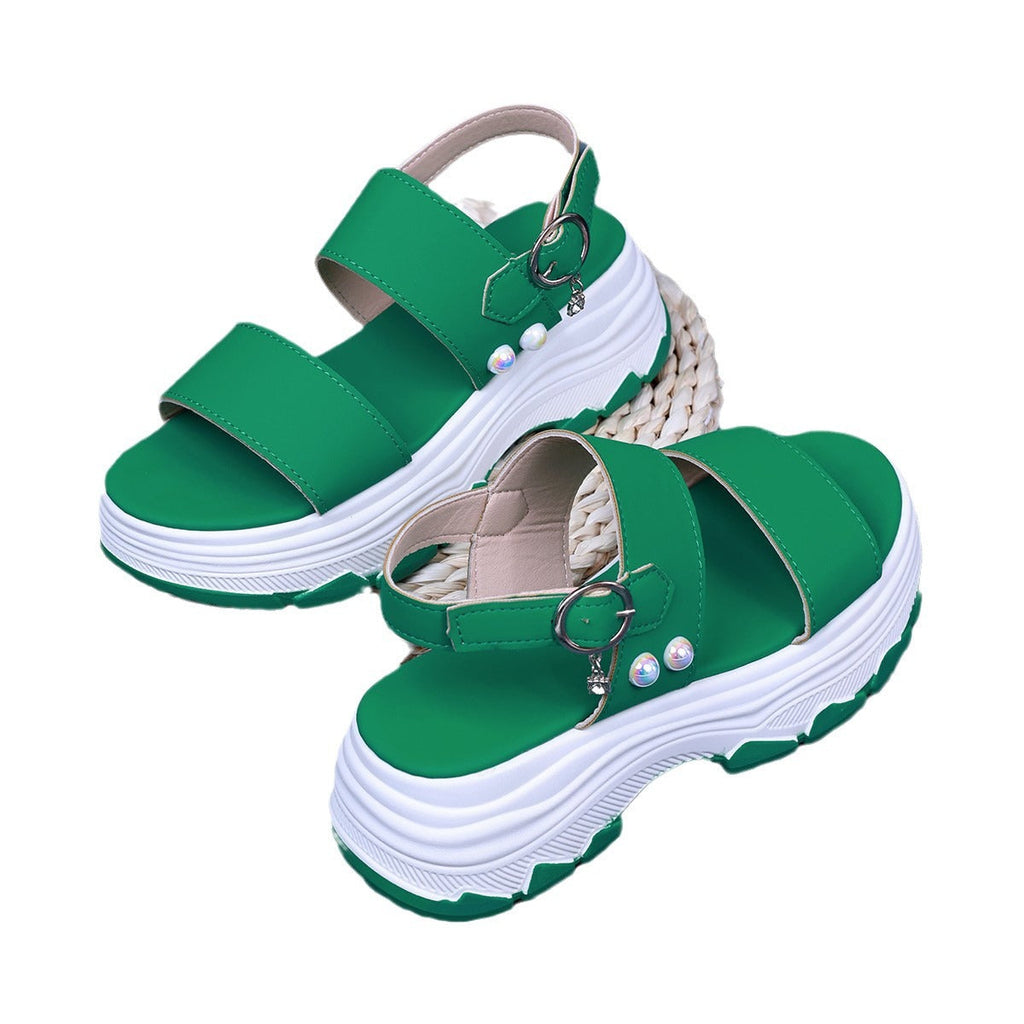 Damen Komfortable Plateau-Sandalen mit breiten Riemen und innovativer Sohle Selmira