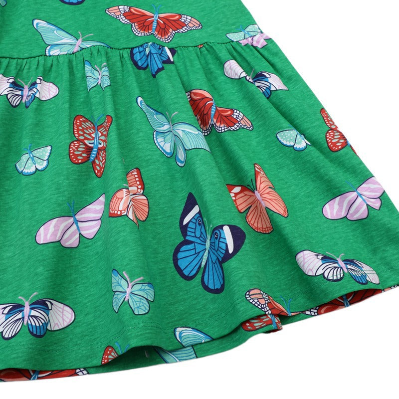 Mädchen Sommerkleid mit lhaftem Schmetterlingsdesign