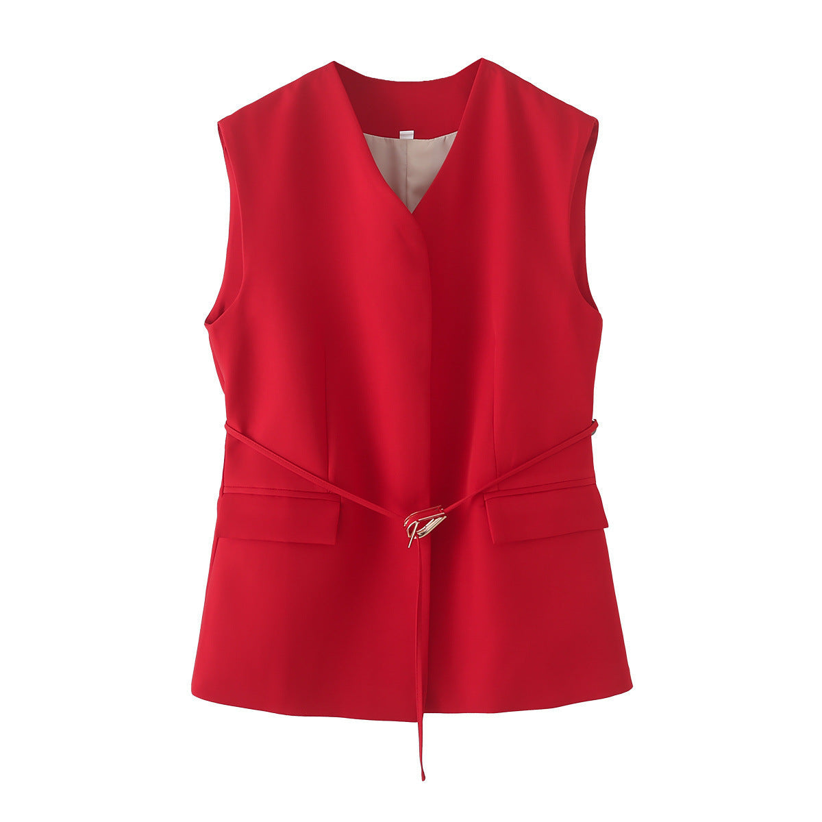 Damen elegantes Blazer- und Hosen-Ensemble mit modernem Gürtel Selmira