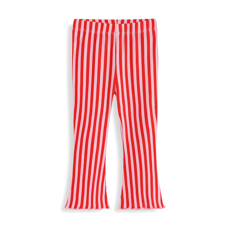 Mädchen Leggings mit fröhlichem Streifenmuster