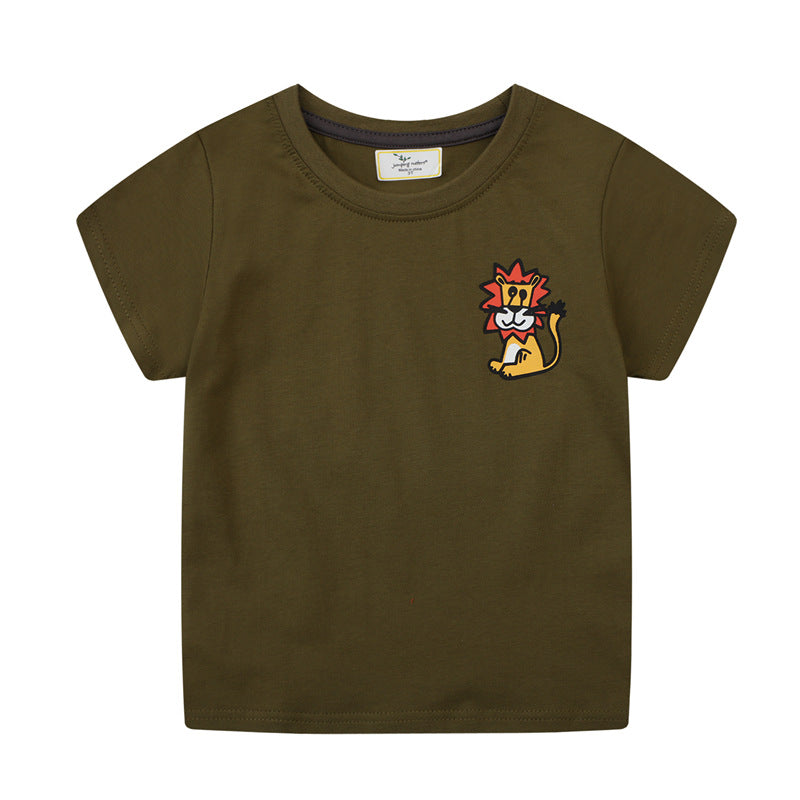 Kinder T-Shirt mit kreativem Löwen-Motiv