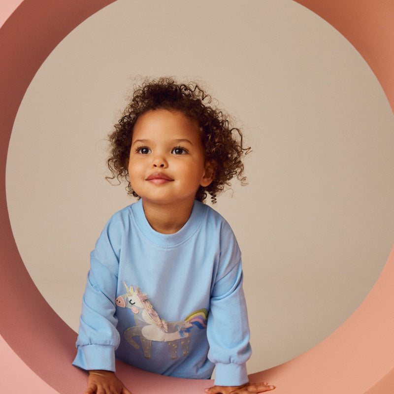 Mädchen Sweatshirt mit bezauberndem Einhorn-Design
