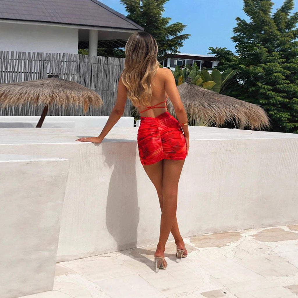 Damen Figurschmeichelndes Strandkleid Selmira