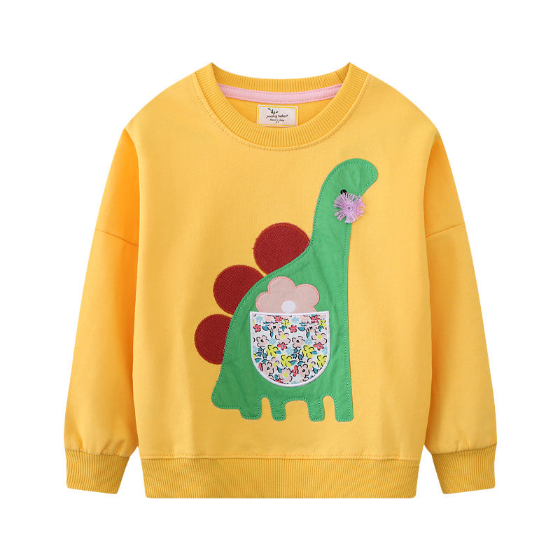Mädchen Sweatshirt mit kreativem Dinosaurier-Design