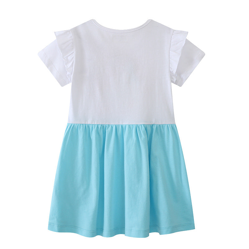 Mädchen Freizeitkleid mit zauberhaftem Einhorn-Motiv