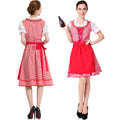 Damen nan Trachtenkleid im Vintage-Stil mit elastischem Bund verstellbarer Schnürung und schmeichelndem Tellerrock