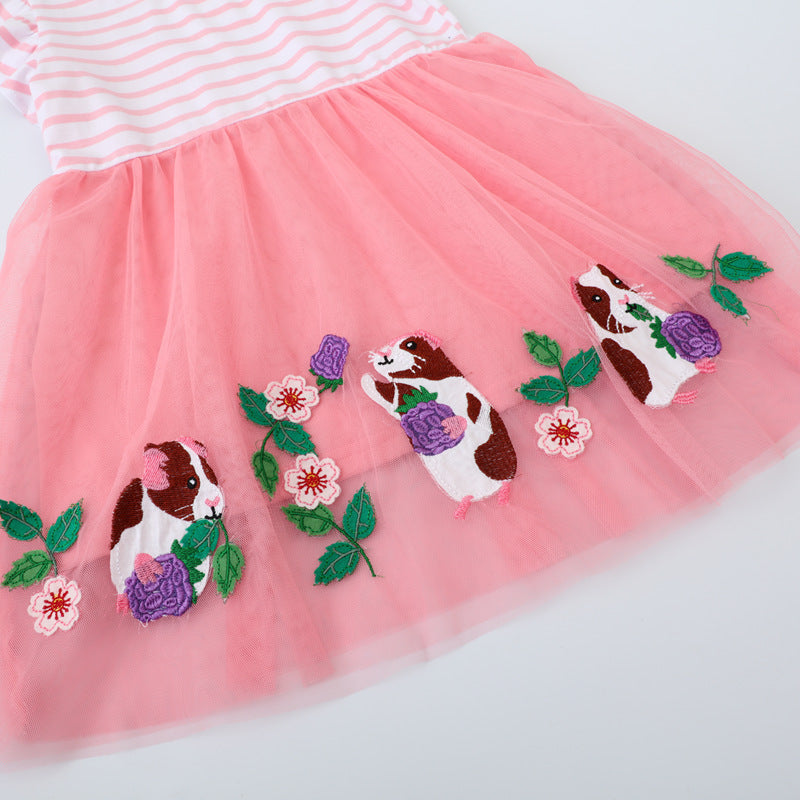 Mädchen Tüllkleid mit verspieltem Design