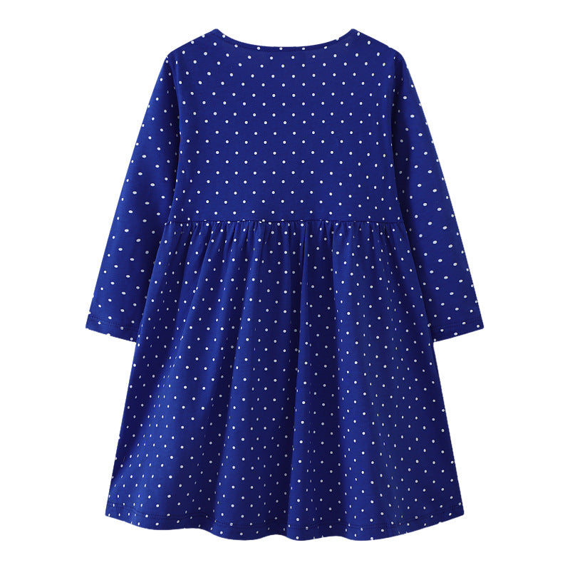 Mädchen Freizeitkleid mit floralen und Schmetterlingsapplikationen
