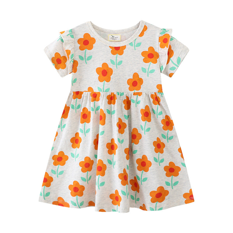 Mädchen Sommerkleid mit floralen Mustern