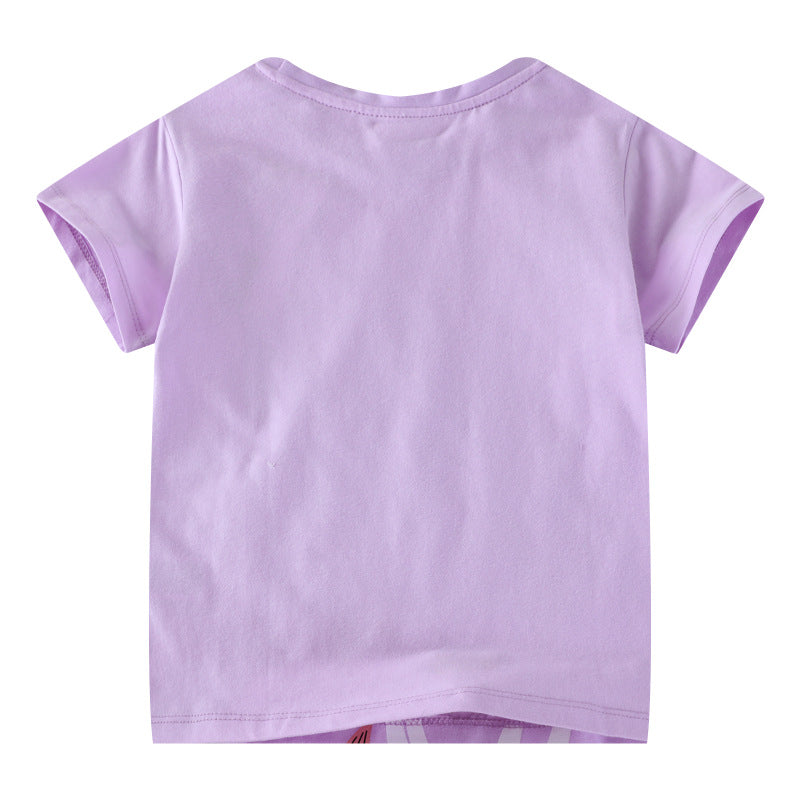 Mädchen T-Shirt mit niedlichem Einhorn-Design