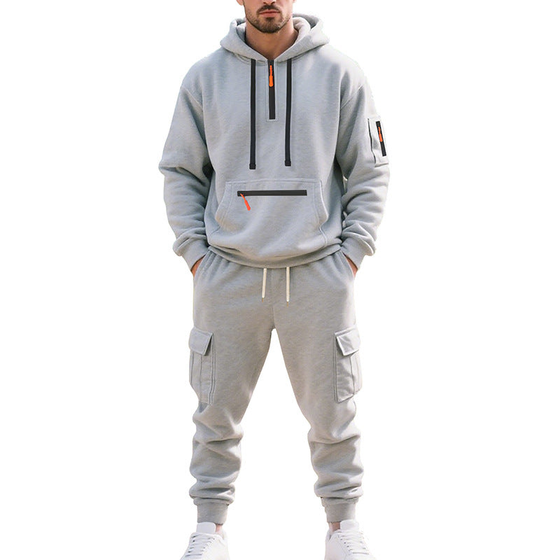 Herren nan utilitaristisches Kapuzenpullover und Cargo-Jogginghose Set