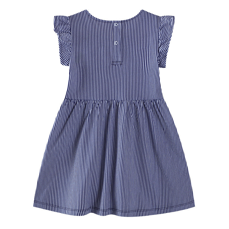 Mädchen Blumenstickerei Sommerkleid